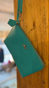 Vivienne Westwood turquoise wristlet- clutch