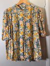 Beukjen peach floral blouse size 14