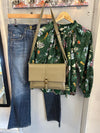 Coccinelle khaki leather handbag