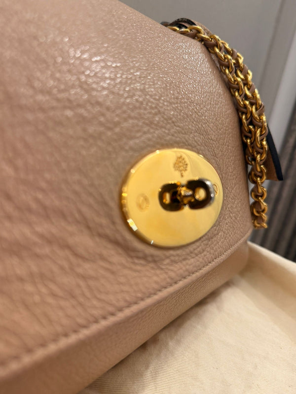 Mulberry Large Lilly in Rosewater grained soft leather