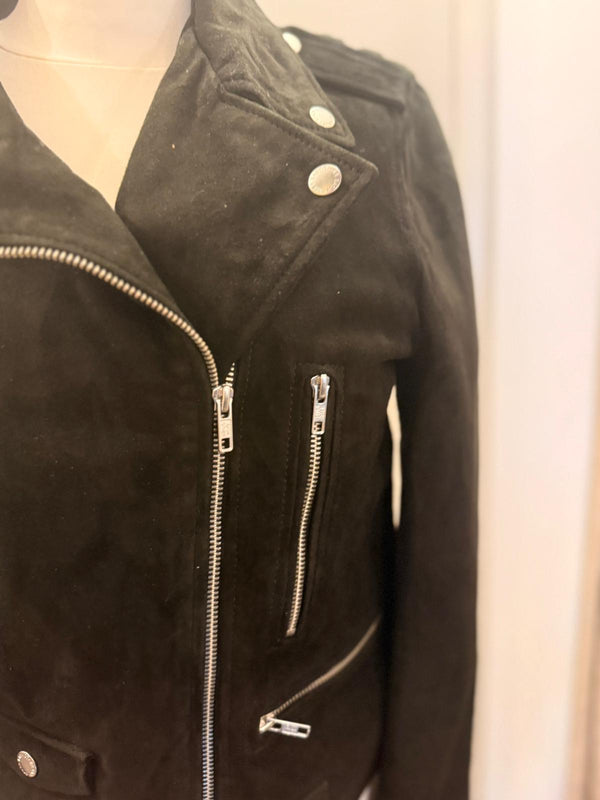 Each + Other black suede biker jacket 12