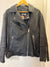 Mint Velvet Oversized Grained Leather Biker Jacket – Medium
