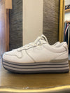 Tommy Hilfiger sparkly white platform trainers 6