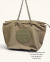 Tory Burch khaki Ella chain tote