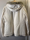 Lakeland Cream Leather Jacket with Detachable Hood – Size 14