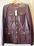 Karen Millen berry leather jacket size 8