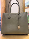 Michael kors khaki leather tote handbag