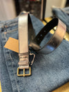 Jigsaw silver leather belt size M