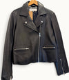 Gerard Darell Dark Navy leather jacket size 14