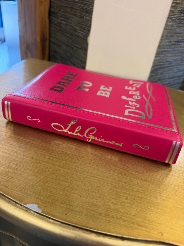 Lulu Guinness limited edition ‘Dare to be Different’ Book Pink/Silver clutch handbag