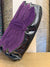 Strutt purple suede/Black Patent clutch bag