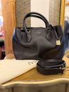 Aspinal black grained/pebble leather tote bag