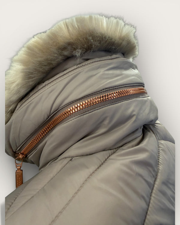 Barbour beige puffa jacket size 8