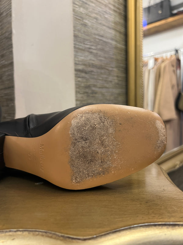 Mulberry Claudia buckle Black boots size 6