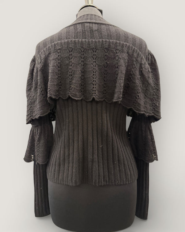 Hayley Menzies black lace knit Size small