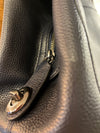 Coach Edie Navy pebble leather handbag