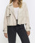 River island cream faux leather jacket size Medium