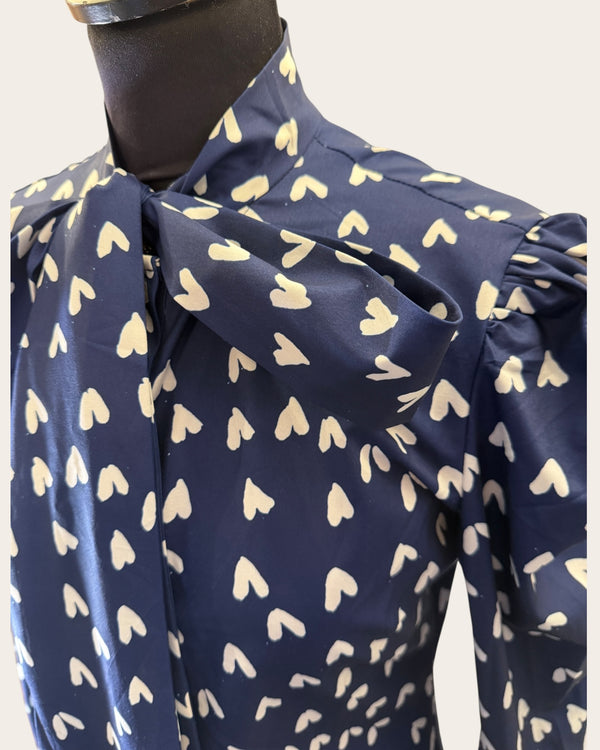 Anne Louise heart bow blouse size 8