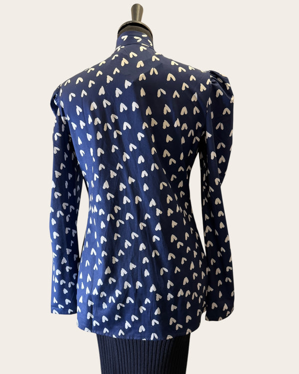 Anne Louise heart bow blouse size 8