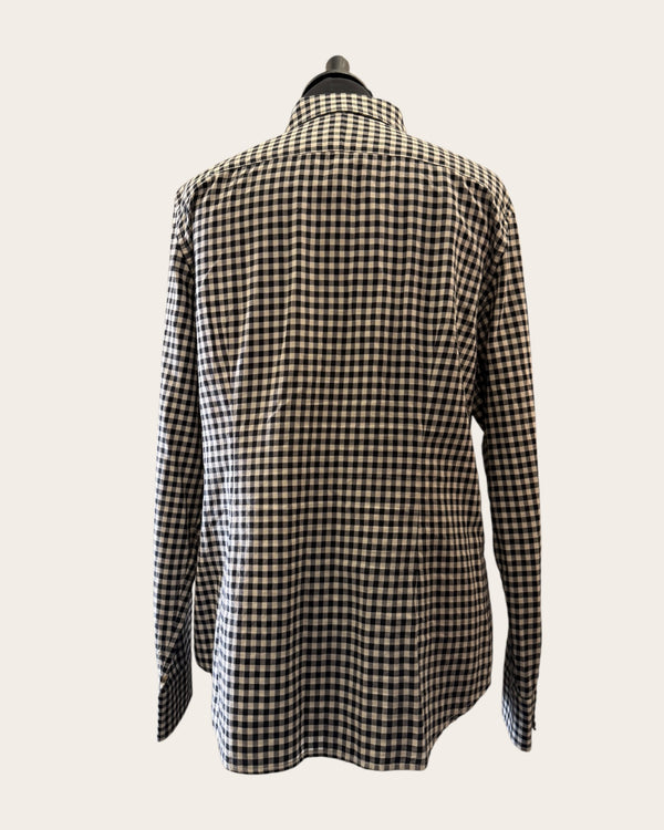 Ralph Laurenblack/ white gingham shirt size L