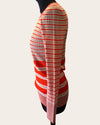 Sandro orange stripe knit top size small