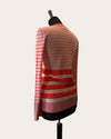 Sandro orange stripe knit top size small