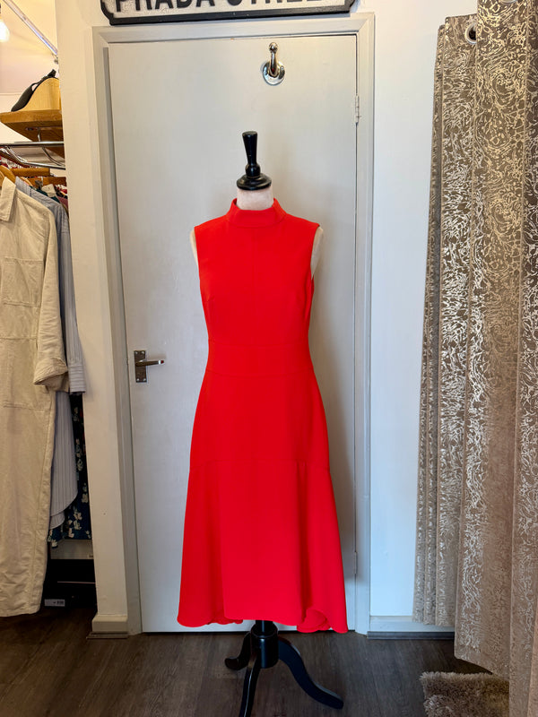 Karen Millen Red Midi Day Dress - Size 10