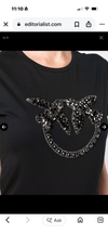 Pinko ‘love birds’ Black T-shirt size small