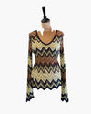 Missoni V Knit in navy & browns size 14