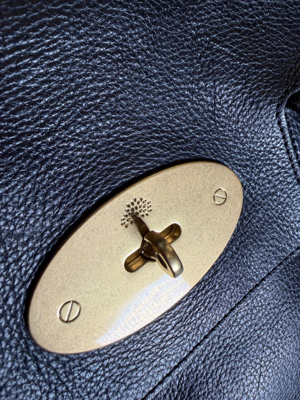 Mulberry Black grained leather Bayswater