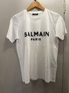 Balmain white LOGO T-shirt size XS