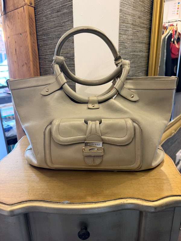 Jimmy Choo Stone leather tote vintage handbag