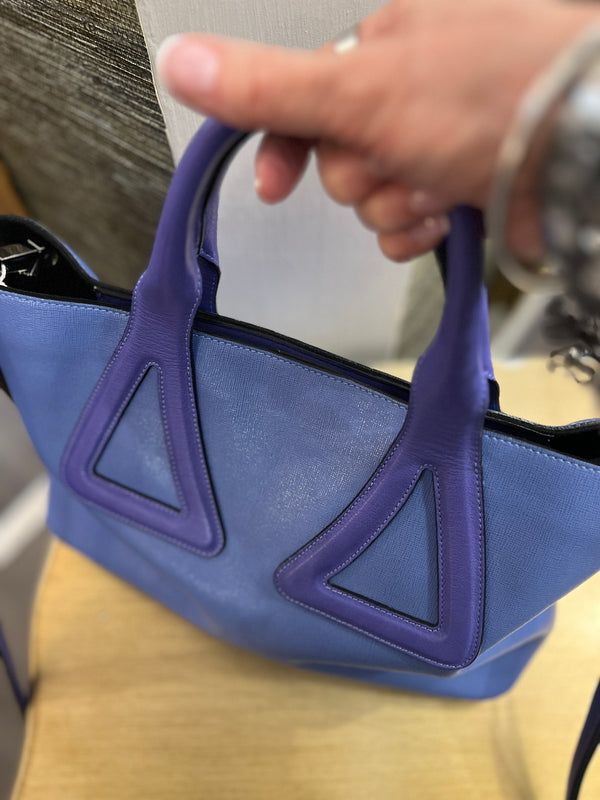 Michele De Fina Lilac Leather handbag