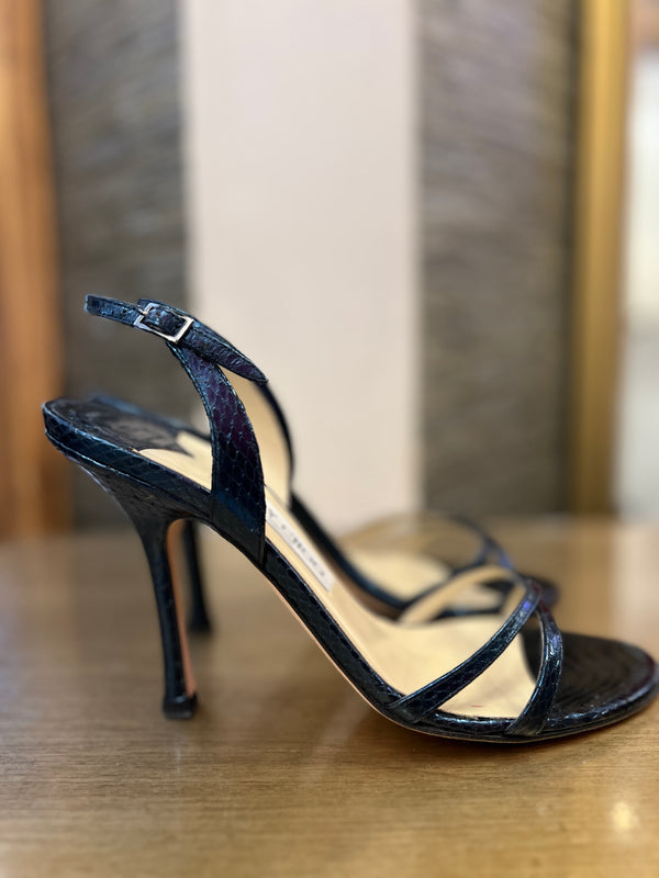 Jimmy choo Blue Metallic sandals size 38/5