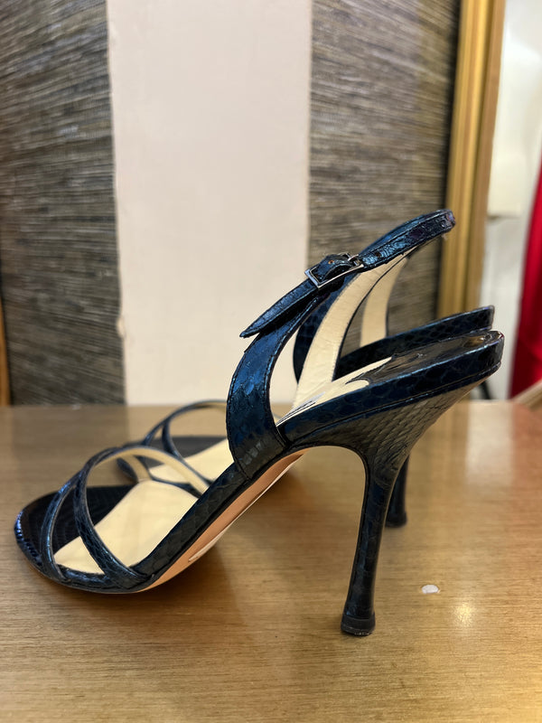 Jimmy choo Blue Metallic sandals size 38/5