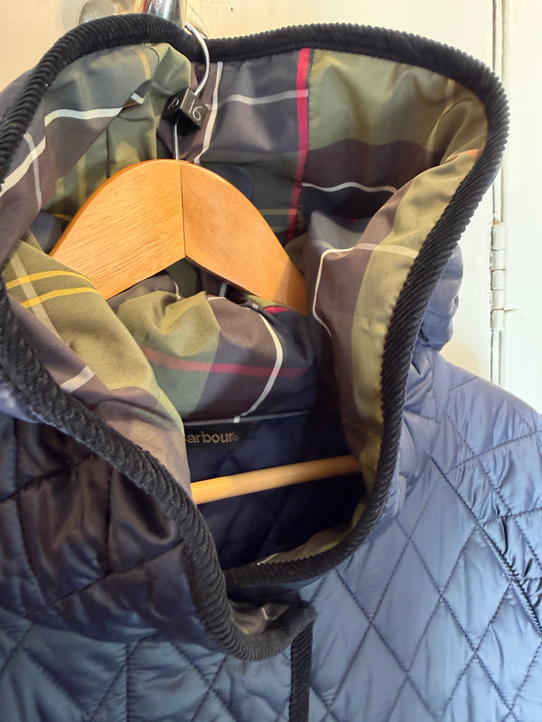 Barbour Harmby navy quilted jacket size 18