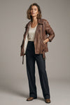 Free people leather jacket size medium