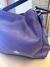Coach grained leather purple handbag
