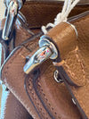 Coach tan grained leather handbag