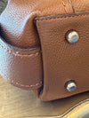 Coach tan grained leather handbag