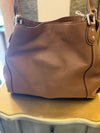 Coach tan grained leather handbag
