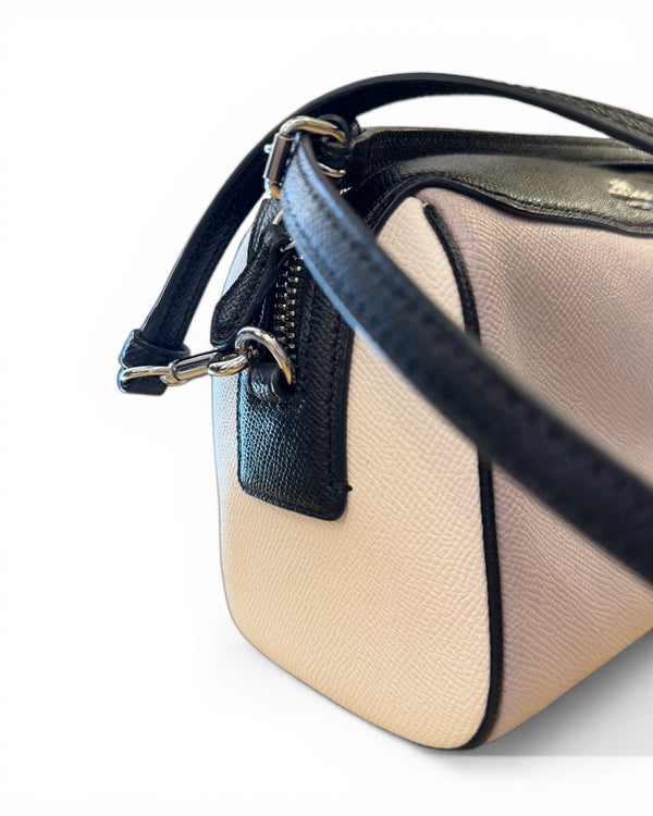 Coach across the body cream/black body handbag