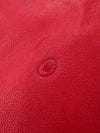 Chesneau red leather fold-over handbag