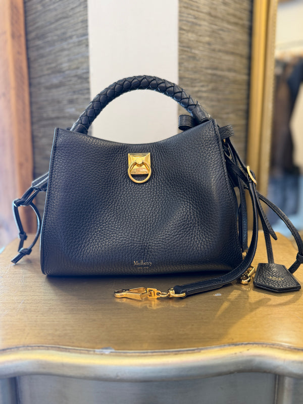 Mulberry IRIS black pebble leather handbag