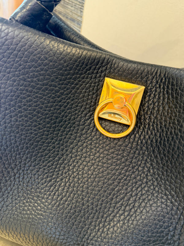 Mulberry IRIS black pebble leather handbag