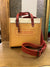 Coach field bag in tri colour tan