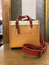 Coach field bag in tri colour tan