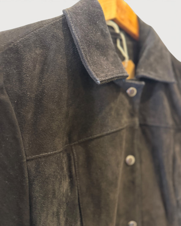 Pelle d annaia black suede jacket size 14