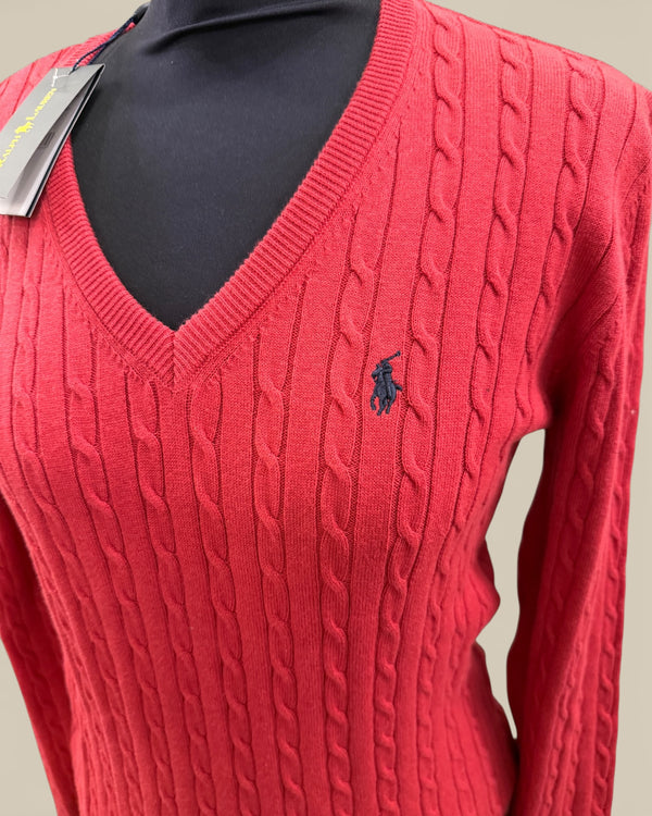 Ralph Lauren red knit jumper Size Medium