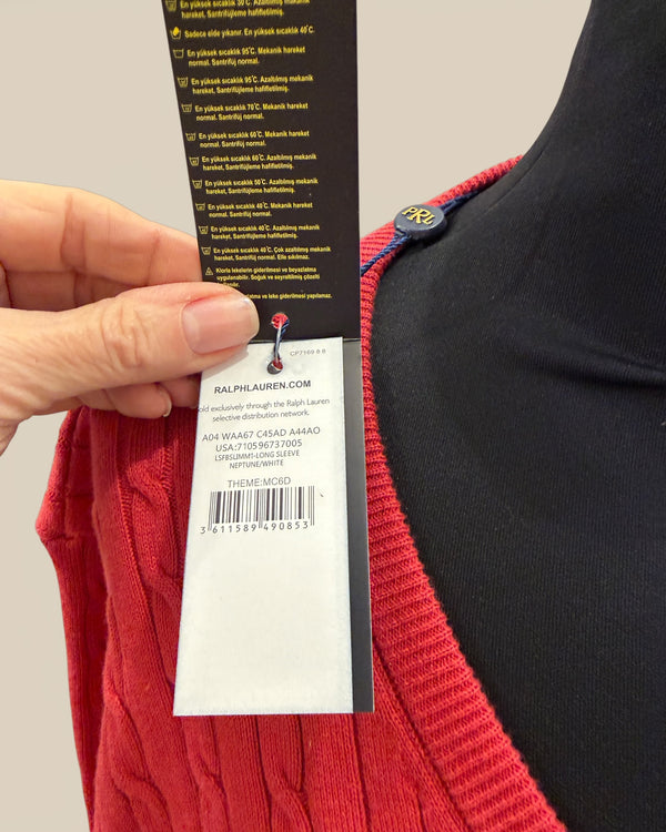 Ralph Lauren red knit jumper Size Medium